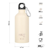 HMS Planinarska boca od nehrđajućeg čelika NILS Camp NC3801 bež 550 ml 