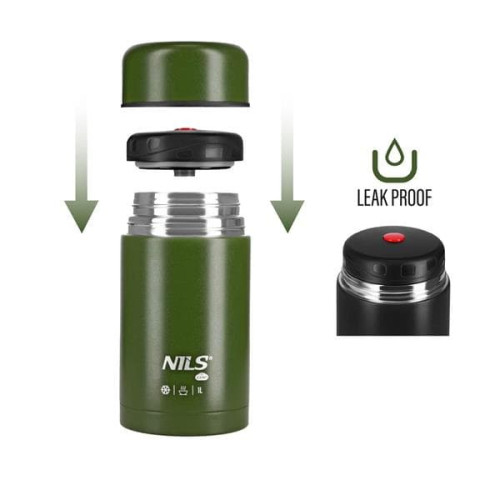 Nils Camp termosica za hranu, zelena, 1000 ml, s poklopcem koji se zatvara Nils Camp termosica za hranu, zelena, 1000 ml, s poklopcem koji se zatvara