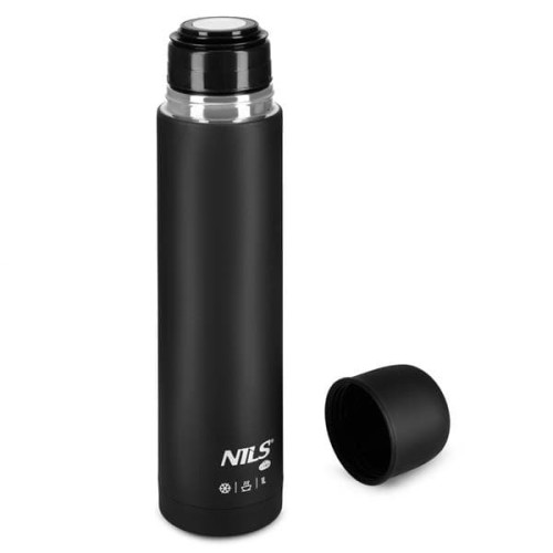 Crna Nils Camp termosica 1l za čaj, kavu i vodu, težina 530g Crna Nils Camp termosica 1l za čaj, kavu i vodu, težina 530g