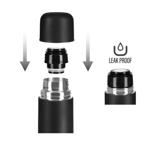 Crna Nils Camp termosica 1l za čaj, kavu i vodu, težina 530g Crna Nils Camp termosica 1l za čaj, kavu i vodu, težina 530g