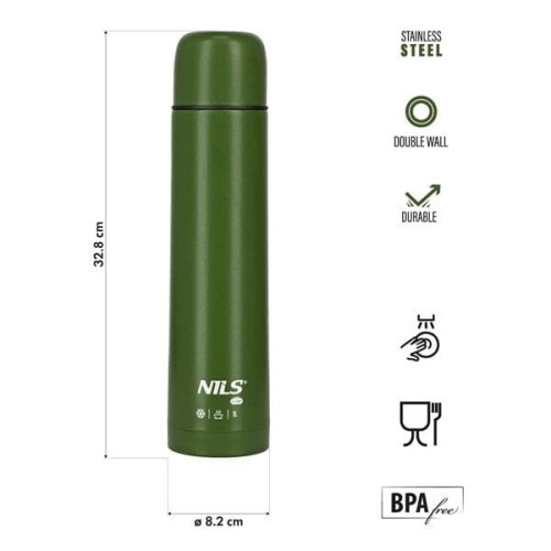 Zelena termosica za kavu, čaj i vodu, 1000 ml, Nils Camp Zelena termosica za kavu, čaj i vodu, 1000 ml, Nils Camp