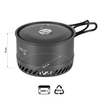 Kamperske posude s poklopcem i izmjenjivačem - Nils Camp 1l Kamperske posude s poklopcem i izmjenjivačem - Nils Camp 1l