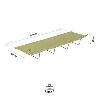 Nils Camp sklopiva stolica za plažu 190 cm - zelena Nils Camp sklopiva stolica za plažu 190 cm - zelena