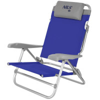 Sklopiva kamperska stolica Nils Camp sivo-plava 