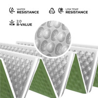 Sklopiva prostirka za spavanje s reflektirajućim slojem, zelena 