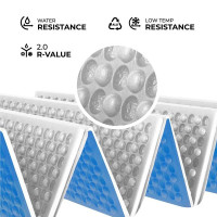 Sklopiva pjenasta prostirka za spavanje s reflektirajućim slojem - plava 