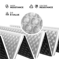 Sklopiva pjenasta prostirka za spavanje s reflektirajućim slojem, crna 