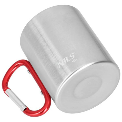 Šalica s karabinerom 300 ml crvena Nils Camp NC17110 Šalica s karabinerom 300 ml crvena Nils Camp NC17110