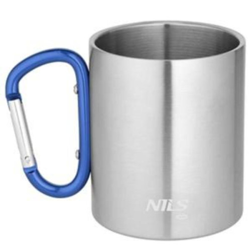 Šalica za kampiranje 300 ml plava s karabinerom Nils Camp NC17110 Šalica za kampiranje 300 ml plava s karabinerom Nils Camp NC17110
