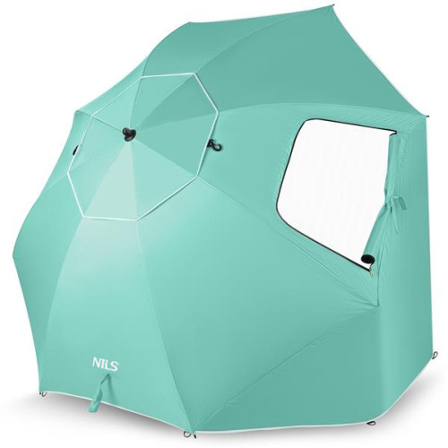 Zeleni suncobran za plažu / paravan 240 cm Nils Camp Zeleni suncobran za plažu / paravan 240 cm Nils Camp