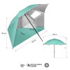 Zeleni suncobran za plažu / paravan 240 cm Nils Camp Zeleni suncobran za plažu / paravan 240 cm Nils Camp