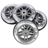 Crni PU kotači (4 kom) + ABEC-9 kromirani (8 kom) 