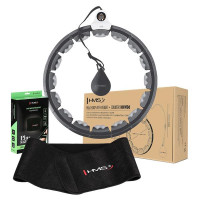 Crni masažni hula hoop + pojas za mršavljenje 