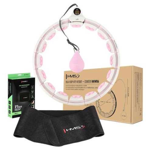 Set masažnog hula hoop-a i pojasa za mršavljenje ružičaste boje Set masažnog hula hoop-a i pojasa za mršavljenje ružičaste boje