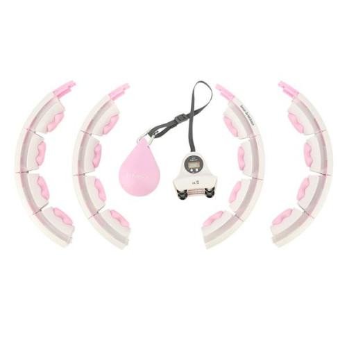 Set masažnog hula hoop-a i pojasa za mršavljenje ružičaste boje Set masažnog hula hoop-a i pojasa za mršavljenje ružičaste boje