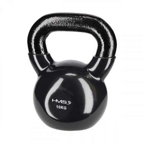 HMS Kettlebell presvučen vinilom KNV10 10 kg, crni 