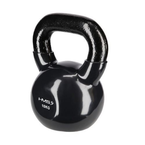 HMS Kettlebell presvučen vinilom KNV10 10 kg, crni 