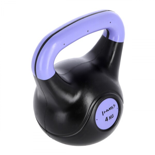 Plastični kettlebell HMS KPC 4 kg ljubičaste boje 