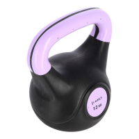 Plastični kettlebell HMS KPC 12 kg sv. ljubičasta 