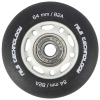 Mat kotači NILS Extreme PU 64x24 82A s ABEC 9 ležajevima, crni, 4 kom.