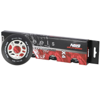 HMS Mat kotači NILS Extreme PU 80x24 82A s ABEC 9 ležajevima, crni, 4 kom