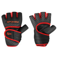Spokey LAVA Neoprenske fitness rukavice crno-crvene vel M Spokey LAVA Neoprenske fitness rukavice crno-crvene vel M