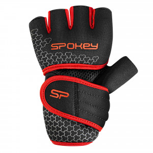 Spokey LAVA Neoprenske fitness rukavice crno-crvene vel M M 