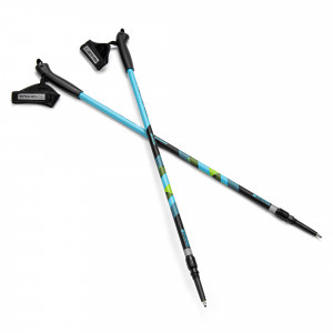 Spokey MEADOW II Hole Nordic Walking 2-dijelni, anti-shock sustav, crno-plavi sa zelenim 