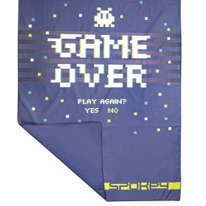 Spokey GAME OVER Brzosušeći sportski ručnik, 80 x 160 cm 