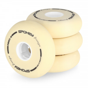 Spokey PU 76 mm Rezervni kotači za klizaljke FREESPO WHITE SET, 4 kom 