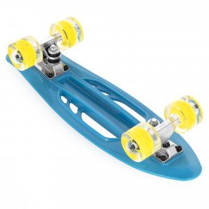 Spokey FISH Pennyboard sa svjetlećim LED kotačima, plava 