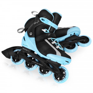 Spokey MrsFIT Ženske fitnes role, crno-plave, ABEC7 Carbon 37 