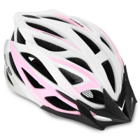 Spokey FEMME Cyklistická přilba pro dospělé a juniory IN-MOLD, 55-58 cm, bílo-růžová 55-58 bílo-modrá 