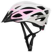 Spokey FEMME Cyklistická přilba pro dospělé a juniory IN-MOLD, 55-58 cm, bílo-růžová 55-58 bílo-modrá 