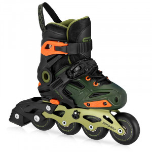 Spokey FREESPO KIDS Dječje koturaljke, kaki, ABEC7 Carbon, vel. 27-38 (prikaz, ostalo). 