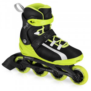 Spokey MrsFIT Ženske fitnes role, crno-žute, ABEC7 Carbon 36 