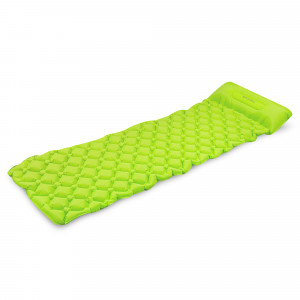 Spokey AIR BED JASTUK Madrac na napuhavanje s jastukom, 190 x 60 x 6 cm, R-vrijednost 2,5, zeleni 