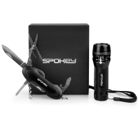 Spokey ZOOM Set višenamjenskih alata u poklon kutiji: nož + svjetiljka s remenom Spokey ZOOM Set višenamjenskih alata u poklon kutiji: nož + svjetiljka s remenom