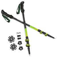 Spokey CARBON 3-dijelni karbonski štapovi za planinarenje, sivo-zeleni