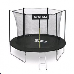 Spokey JUMPER Trampolin crni, promjer 244 cm, uklj. zaštitnu mrežu i ljestve 