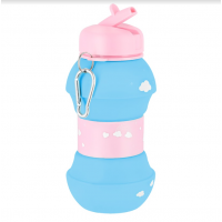 Spokey CORT Sklopiva silikonska boca, plavo-ružičasta, 0,52 l.