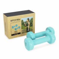 Spokey SHAPE Set bučica od vinila, 1 kg, plave boje 