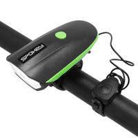 Spokey RAINI punjivo LED svjetlo za bicikl sa sirenom Spokey RAINI punjivo LED svjetlo za bicikl sa sirenom