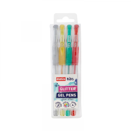 Spokey EASY GLITTER Gelová pera se třpytkami, 1,0 mm, 4 ks v balení, mix barev Spokey EASY GLITTER Gelová pera se třpytkami, 1,0 mm, 4 ks v balení, mix barev