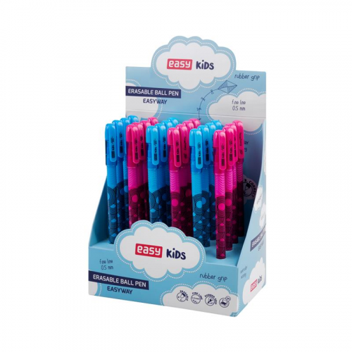 Spokey EASY WAY Přepisovatelné kuličkové pero, modrá náplň, 0,5 mm, 24 ks v balení, modrá/růžová Spokey EASY WAY Přepisovatelné kuličkové pero, modrá náplň, 0,5 mm, 24 ks v balení, modrá/růžová