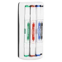 Spokey EASY WHITEBOARD SET Sada 4 stíratelných oboustranných popisovačů s houbičkou Spokey EASY WHITEBOARD SET Sada 4 stíratelných oboustranných popisovačů s houbičkou