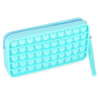 Spokey Antistresové srdíčkové školní silikonové pouzdro, tyrkysové Spokey Antistresové srdíčkové školní silikonové pouzdro, tyrkysové