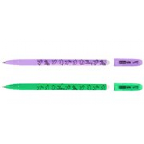Spokey EASY Kids EASYWAY Gumovací kuličkové pero, modrá náplň, 0,5 mm, 24 ks v balení, fialové-zelené Spokey EASY Kids EASYWAY Gumovací kuličkové pero, modrá náplň, 0,5 mm, 24 ks v balení, fialové-zelené