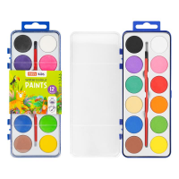 Spokey EASY Kids Vodové barvy se štětcem, 12 barev Spokey EASY Kids Vodové barvy se štětcem, 12 barev