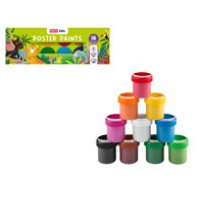 Spokey EASY Kids Plakátové / temperové barvy v kelímku, 10 barev Spokey EASY Kids Plakátové / temperové barvy v kelímku, 10 barev